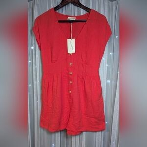 New Coral/Pink Romper Size Small